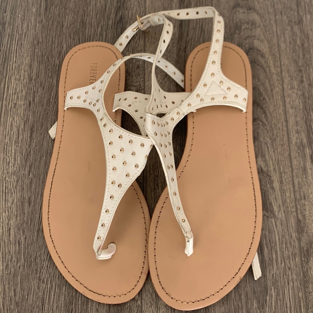 White sandals